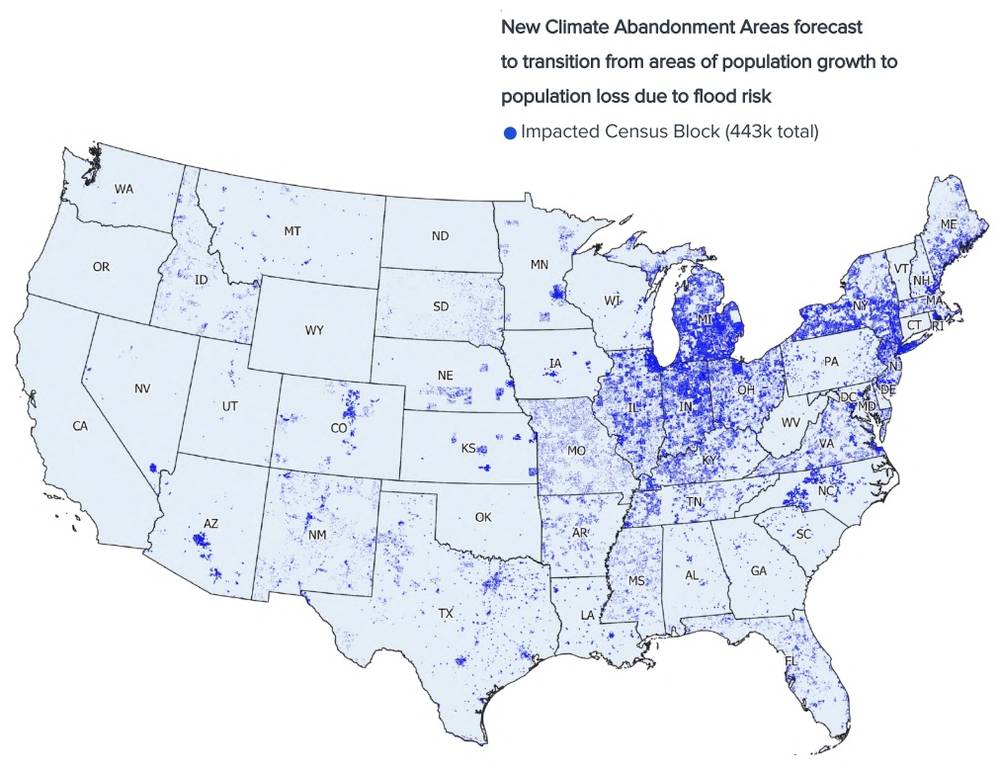 Markets forecasted to experience population decline due to flood risk - First Street Foundation